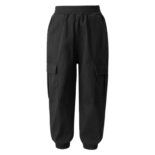 ACSUSS Kids Boys Cargo Jogger Pants Elastic Waist Jogging Hiking Camping Athletic Pants Summer Casual Trousers3