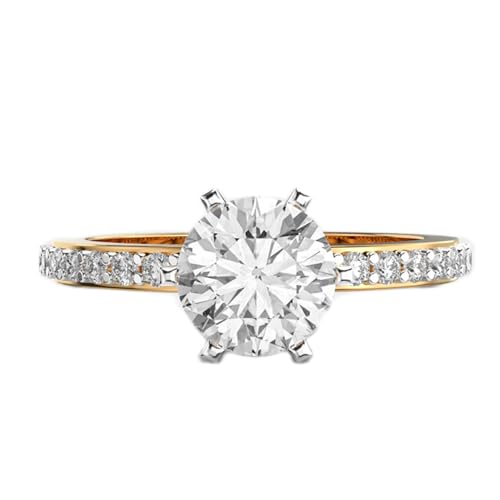 Bague solitaire moissanite en argent 925, le cadeau de luxe idéal pour femme