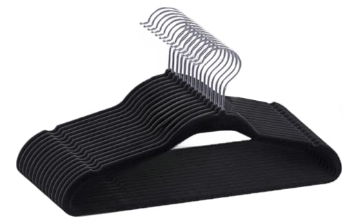 Kit 50 Cabides de Veludo 360° Antideslizante Kit Cabide para Roupas Camiseta Calça