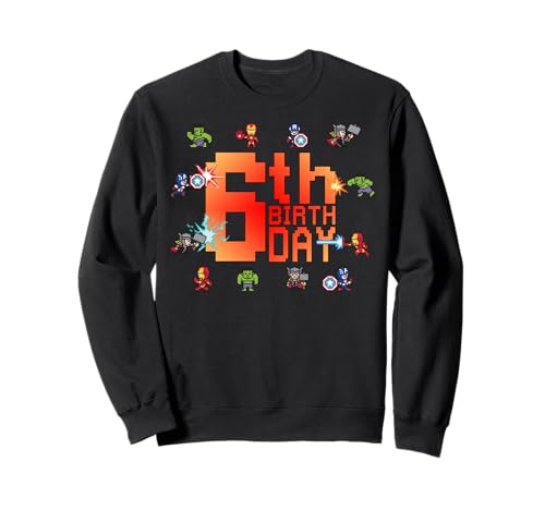 Sweat Marvel Avengers 8-Bit 6 ans pour anniversaire garçon