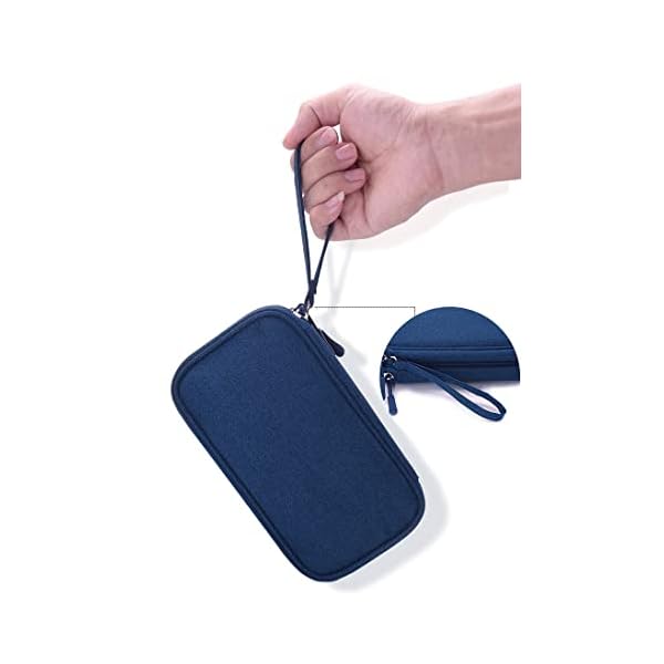 eYistar Diabetic Supplies Travel Case Organizer for Test Strips, Lancets, Needles, Lancing Device, Glucose Meter, Alcohol Wipes, Insulin Pens, Syringes, Diabetes Testing Kit Storage Bag (Blue)