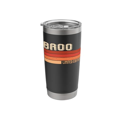 BROO Name Personalized Idea Men Retro Vintage BROO Stainless Steel Insulated Tumbler
