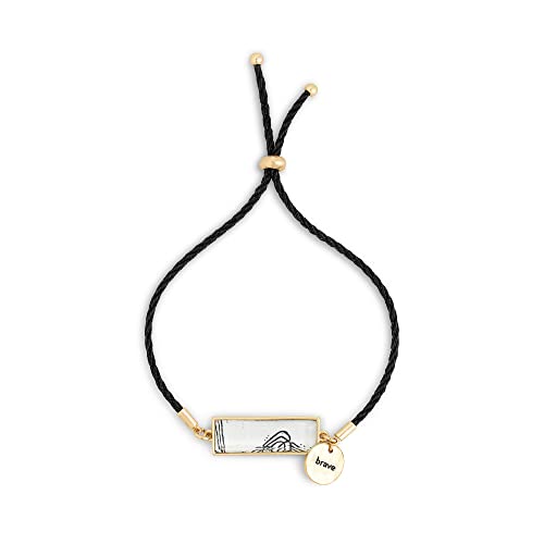 Demdaco + Artlifting Original Art Black And White Brave Adjustable Bracelet #TOP16