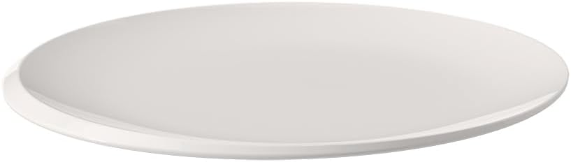 Villeroy & Boch - NewMoon Gourmet Plate, modern plate for special occasions, Premium Porcelain, Dishwasher Safe, 12.6 in, White