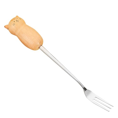 Coffee Fruit Mixing Spoons for Coffee, Dessert, Ice Cream, Milkshake, Tablespoons Suitable for Families, Coffee Shops, Bars, Milk Tea Shops (Cat Fork)