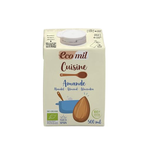 Ecomil Cusine Almond Bio 500 Ml. Crema De Almendra Bio Para Cocinar. Sin Gluten, Sin Lactosa, Sin Soja, Sin Huevo Y Sin Proteína Láctea. Ecomil Cusine Almond Bio 500 Ml. Crema De Almendra Bio Para Cocinar. Sin Gluten, Sin Lactosa, Sin Soja, Sin Huevo Y Sin Proteína Láctea.