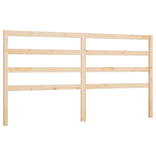 vidaXL Cabecero de Cama Cabezal Dormitorio Estructura Habitación Mobiliario Muebles Decoración Adorno Madera Maciza de Pino 206x4x100 cm