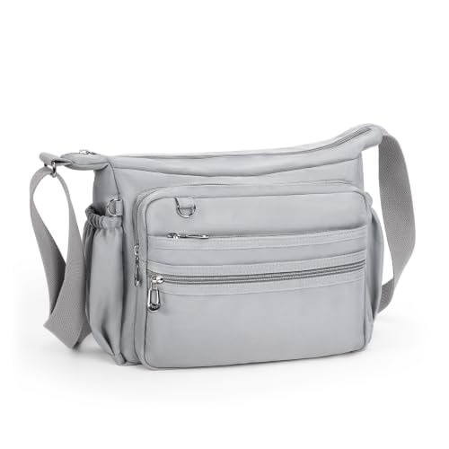 Image of Crossbody Bag for Women Waterproof Shoulder Bag Multi Pockets Nylon Purse | Small /Large,Anti Theft Shoulder Handbags,Lightweight,for Travel /Work /Daily Use,Adjustable Shoulder Strap