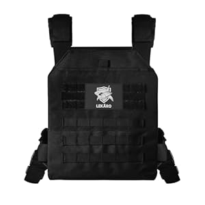 Adjustable Weighted Vest, Tactical Weight Vests for Men and Women, Body Weight Vest for Strength and Endurance Training, Fitness, Running, WODs (Weight Vest Plates Not Included)