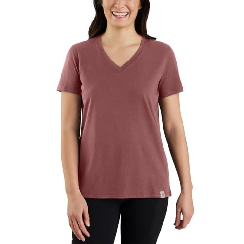 Carhartt Women's Relaxed Fit Lightweight Short-Sleeve V-Neck T-Shirt, Apple Butter, Small - image 1