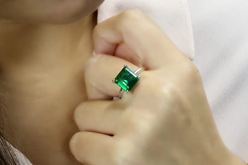 Bague émeraude carrée Anémone contre les bijoux ternes - 5