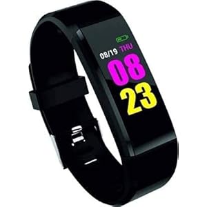 Mi Sports Function ID115 Mens Smartwatch, Touch Screen Smart Phone Watch Bluetooth Activity Tracker M3 Fitness Band for Mens, Kids, Girls and Boys – Black