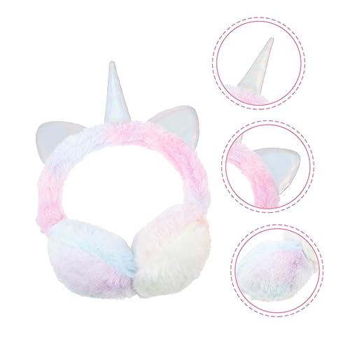 Gatuida Anti-slip Winter Warm Earmuffs Girls Unicorn Ear Muffs Plush Full Coverage Comfortable for Cold Days3