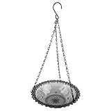 FUBESK Solarbetriebene Vogeltränke mit Springbrunnen für den Außenbereich, Garten, 235 cm Durchmesser, Metall- und ABS-Konstruktion