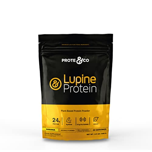 Prote&Co Vegan Protein - 25g of Plant Based Protein Powder. Non GMO, No Added Sugar, Lactose Free, Naturally Flavored. 1.41 lb - Banana