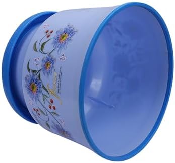 Kuber Industries Pack of 6 Bathroom Stool | Plastic Stool for Bathroom | Stool for Sitting | Anti -Slip with Strong Bearing | Patla for Toilet | Printed Design | Blue