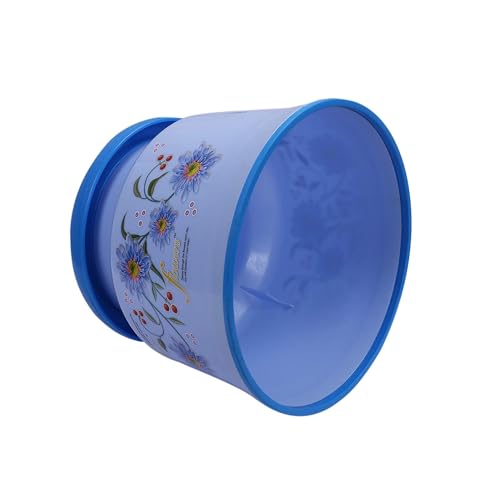 Kuber Industries Pack of 6 Bathroom Stool | Plastic Stool for Bathroom | Stool for Sitting | Anti -Slip with Strong Bearing | Patla for Toilet | Printed Design | Blue