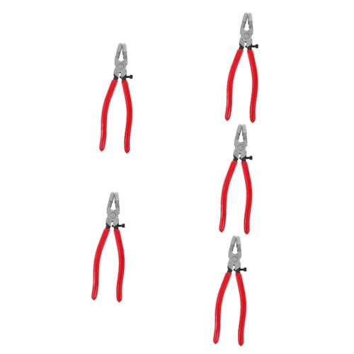 PRETYZOOM 5 Pièces Pince à Verre Incurvée de Outil de Découpe pour Mosaïques Verre Coupe Net pour Vitrail Fusion
