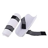 CUTICATE Premium Taekwondo Kickboxing Shin Guards Protector - Combat Sports MMA Martial Arts Training Sparring Gear for Boys Girls Youth Adult Men Women, White - M