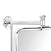 TEHOME Chrome Rounded Rectangle Pivot-N-View Bathroom Vanity Mirror Rotating Tilting Mirror Corner Vanity, 14 x 22''