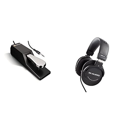 Casque de monitoring et pédale piano M-Audio pour composer à la maison