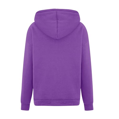 Sruiluo Women’s Purple Oversized Hoodie: Stylish Full-Zip Jacket for Fall Fashion - Image 4