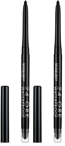 Deborah Milano, Perfilador de ojos negro waterproof - 30 ml (Paquete de 2)