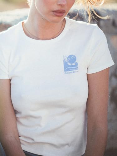 Image of Volcom Women's Have a Clue Short Sleeve Tee - Fitted T-Shirt with Striped Neck Taping
