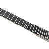 Vetimobato Maple Electric Guitar Neck 24 Fret 25.5inch Rosewood Fretboard Bolt on Heel Guitar Neck Replacement(Black Headstock Dot Inlay Fretboard with Binding)