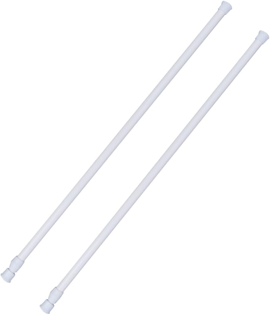 2pcs Carbon Steel Telescopic Pole Strong Door Curtain Rod No Bend 55-90cm Chrome Shower Curtain Rod