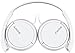 Sony MDR-ZX110AP Wired Overhead Headphones with Microphone, Neodymium Dynamic Drivers, Swivel Fold Design - White