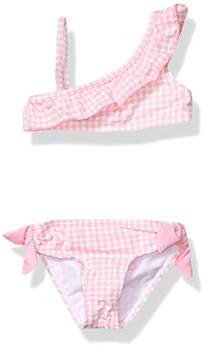 Kensie - Girl s Outerwear Kensie Seersucker Gingham One Piece Swimsuit, lightpink, 12M