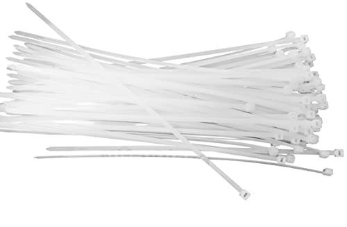 Niftyplaza 14 Inch Cable Ties, 50 Lbs Nylon Wrap Zip Ties, Uv Weather Resistant, Premium Grade - Heavy Duty (100 Natural/Clear Cable Zip Ties) #TOP28