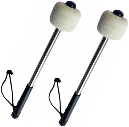2PCS Bass Foam Drum Mallet Oak Handle EVA Foam Head Anti Slip