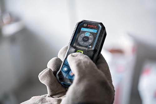 Bosch Professional Laser Measure GLM 50-23 G (green laser, tilt sensor, range: up to 50m, robust, IP65, ± 1.5 mm*, 2x AA batteries, hand strap, pouch) - Amazon Exclusive