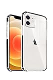 シズカウィル iPhone12 mini ケース カバー i-Shine アイシャイン クリアケース スマホケース Black ブラック 1個入り