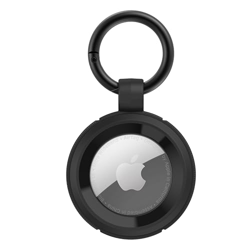 Rastreador resistente para Apple Airtag en color negro para viajes y llaves