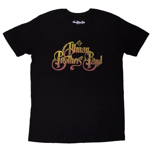 Rock Off officially Licensed Products The Allman Brothers Band Road Goes On T Shirt, Negro , S
