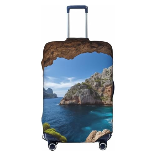 QSMBNET Travel Luggage Cover Arch in Mallorca Spain Spandex Suitcase Protector Washable Baggage Covers Fashion Elastic Scratch-Resistant Luggage Cover Protector Fits 18-32 Inch Luggage