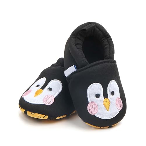 Baby Winter Warm Booties Newborn Boys Girls Soft Fleece Penguin Boots Non Slip Sole First 𝐖alker Snow Slipper3