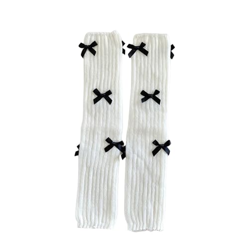 Image of Women Y2k Leg Warmers Ribbed Knitted Harajuku Kawaii Leg Warmers Streetwear