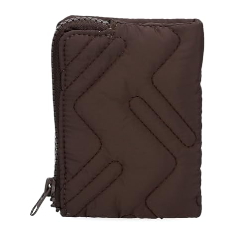 Zwei Monedero Cleo CLW5 marrón oscuro cartera billetera compacta 7