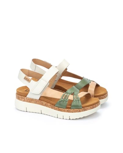 Image of PIKOLINOS Palma W4N-0968 Women's Sandals - Stylish Premium Leather Wedge Sandals - Cushioned Insole, Hook & Loop Closure, Ultra-Light Sole for Everdat Walking