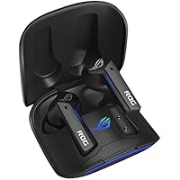 ASUS ROG Cetra True Wireless - Auriculares de Gaming con conexión inalámbrica de Baja latencia (ANC, hasta 27 Horas de Uso con la Funda de Carga, IPX4 y Compatible conEQ/Virtual 7.1) Negro