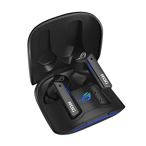 ASUS ROG Cetra True Wireless TWS In-Ear Gaming Kopfhörer (ohne Kabel, aktive Geräuschunterdrückung (ANC), 27 Stunden Akkulaufzeit, kabelloses Laden, Touch-Steuerung, wasserdicht, schwarz)