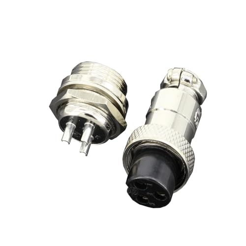 Conector de aviación GX12-3 de 3 pines y 12mm 10 sets miniatura 1