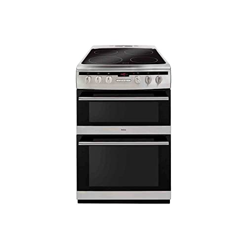 Amica 60cm Double Oven Electric Cooker with Ceramic Hob - Stainless Steel