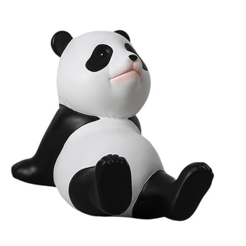 YPREWY Soporte de resina con forma de panda para tableta, decoración para escritorio, dormitorio, cocina, soporte para teléfono de escritorio