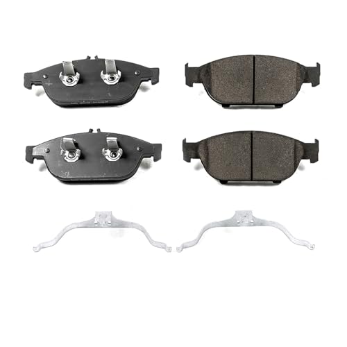Image of PowerStop Front Brake Pads for Mercedes-Benz E550 2012-14 - Z17 Ceramic Brake Pads with Installation Hardware, 17-1652