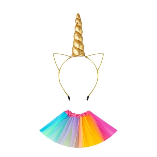Disfraz de unicornio para niñas y niñas, diadema de unicornios arcoíris, falda tutú para Halloween, fiestas de cumpleaños, princesa, juguete de disfraz de princesa de Halloween